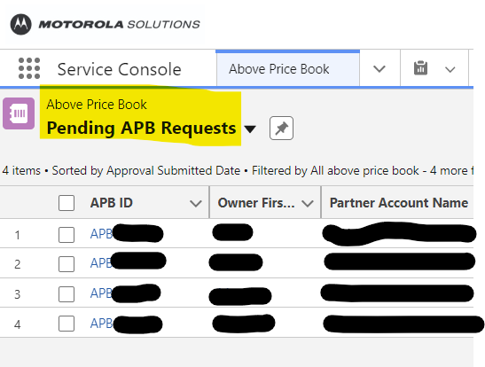 Above Price Book Process